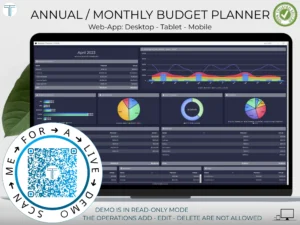 Budget Planner Dark Blue
