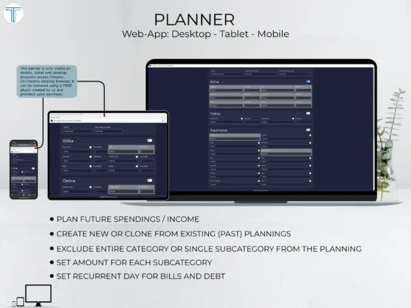Budget Planner Dark Blue - Image 3