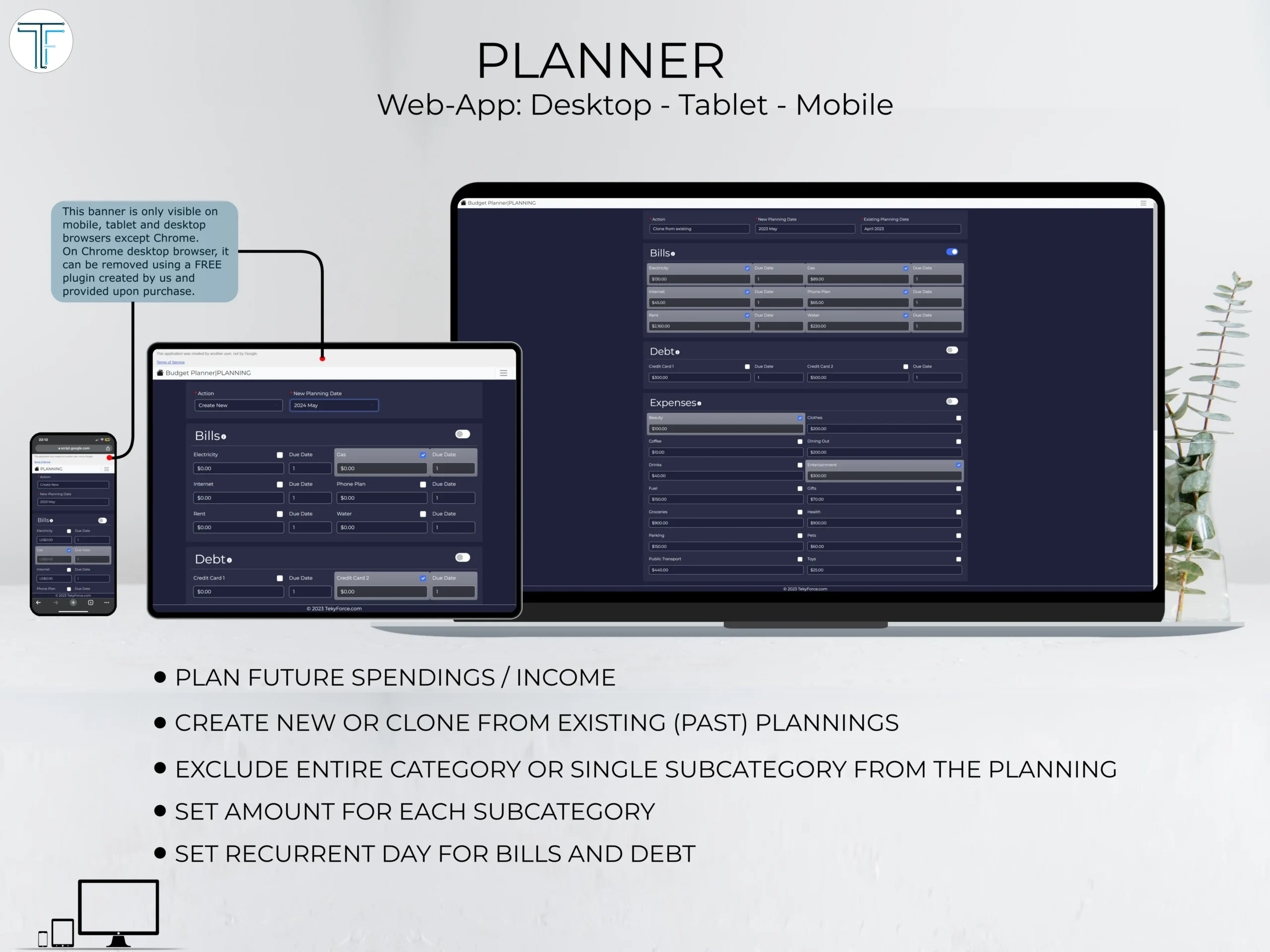 Budget Planner Dark Blue - Image 3