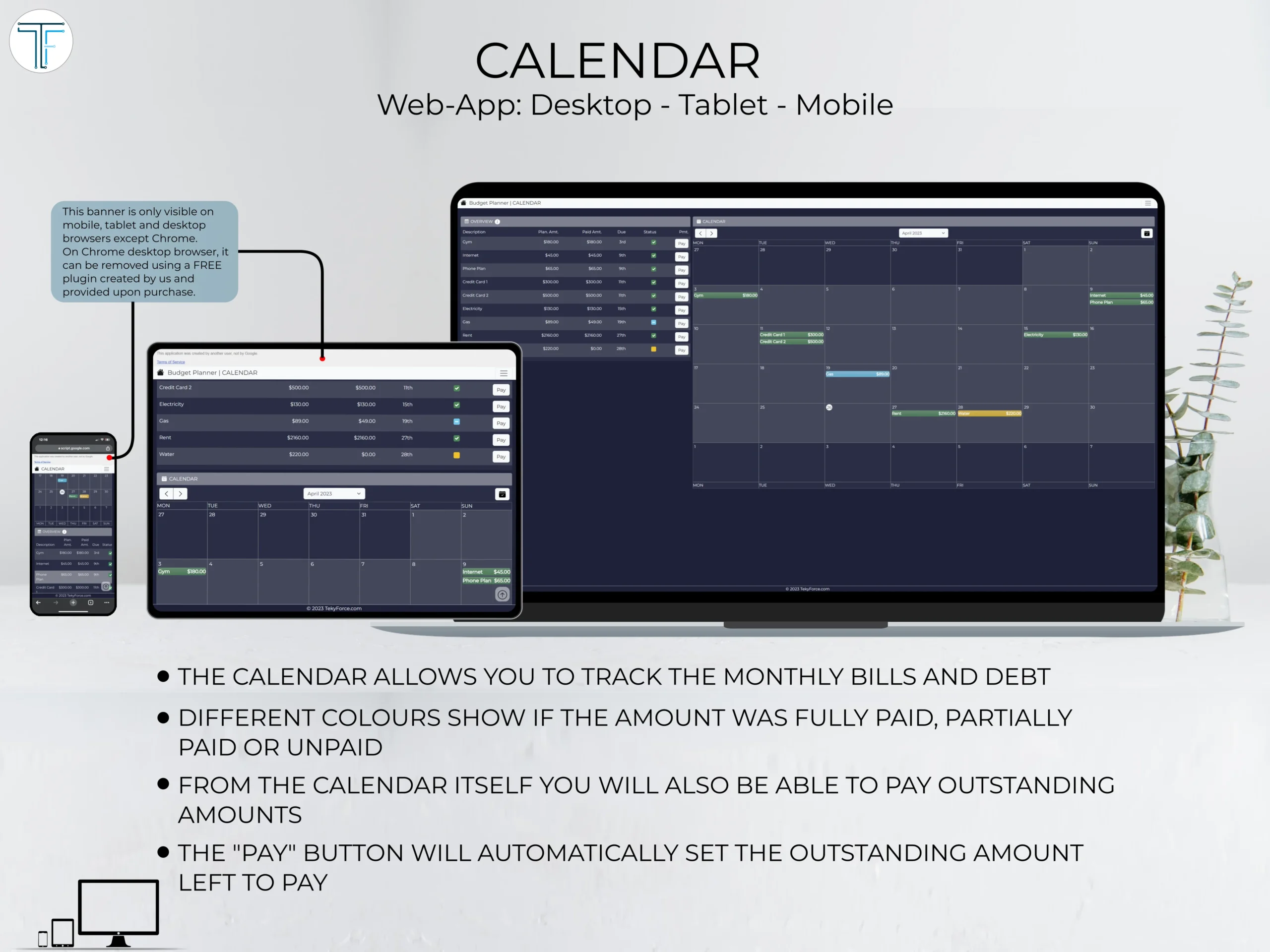 Budget Planner Dark Blue - Image 5