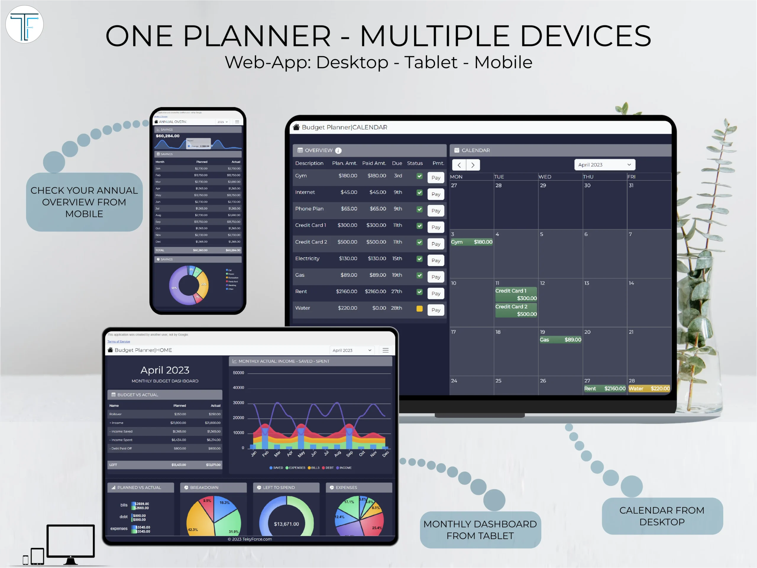 Budget Planner Dark Blue - Image 9