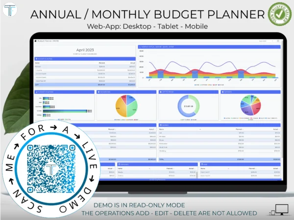 Budget Planner Light Blue