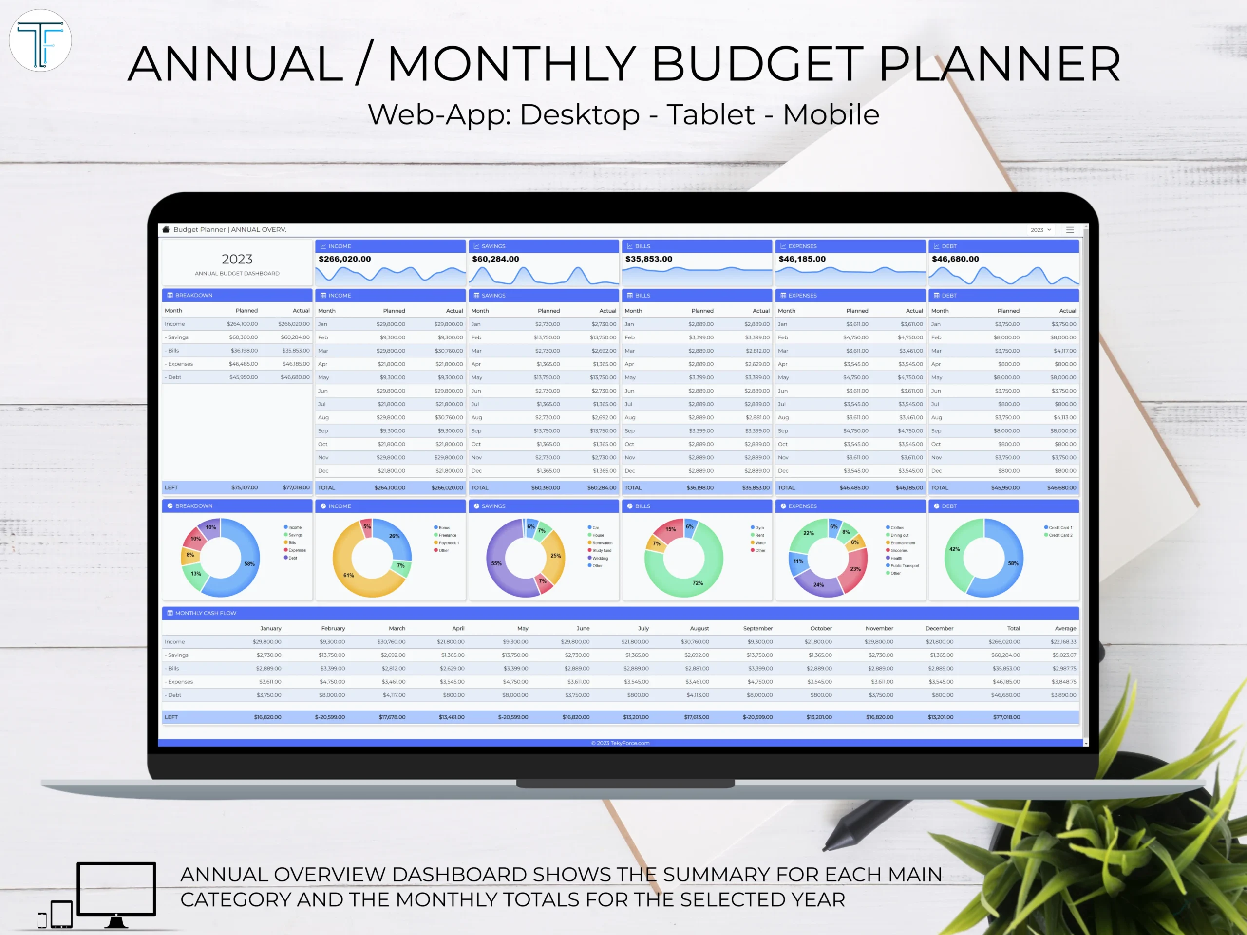 Budget Planner Light Blue - Image 2