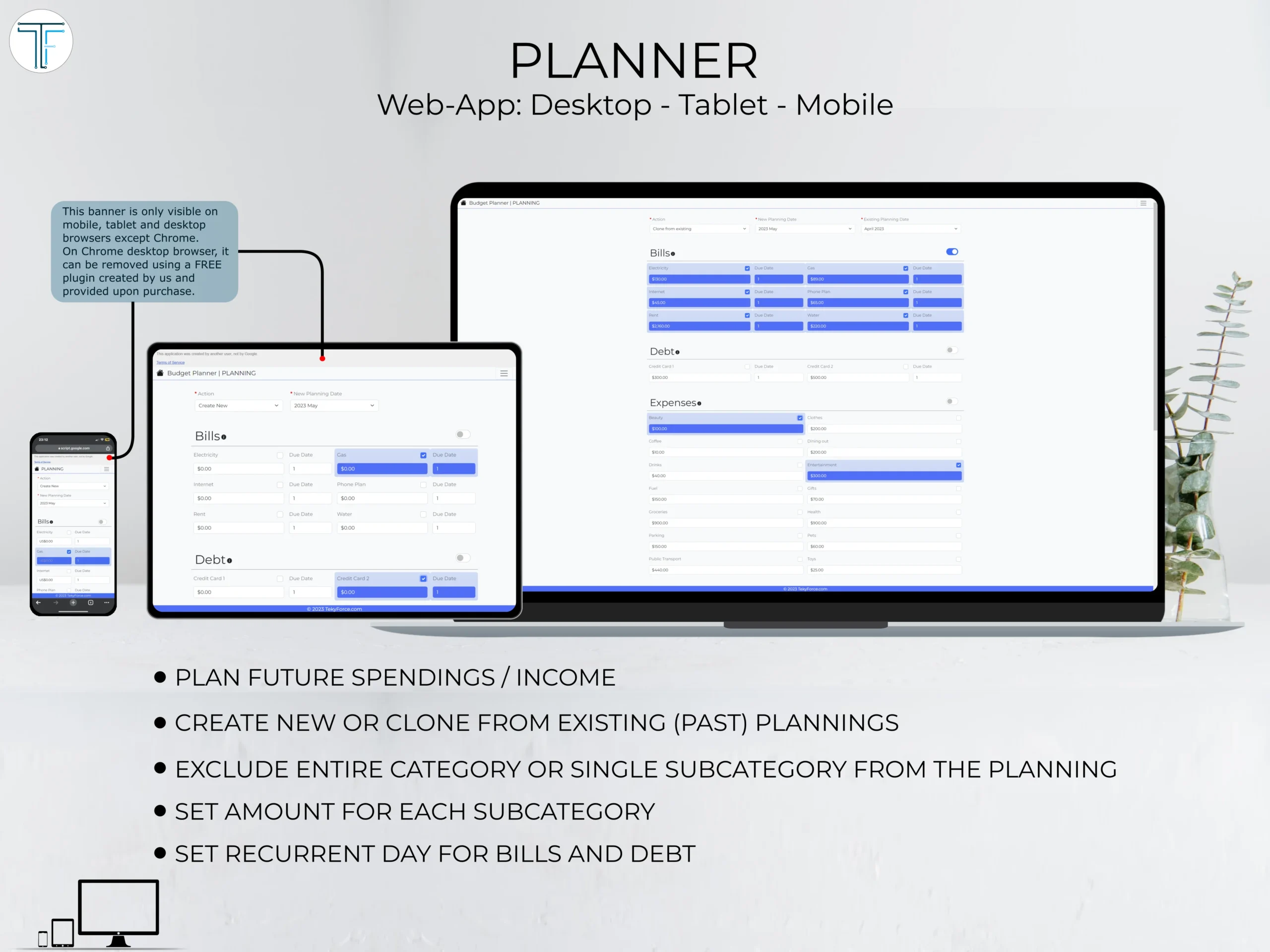 Budget Planner Light Blue - Image 3