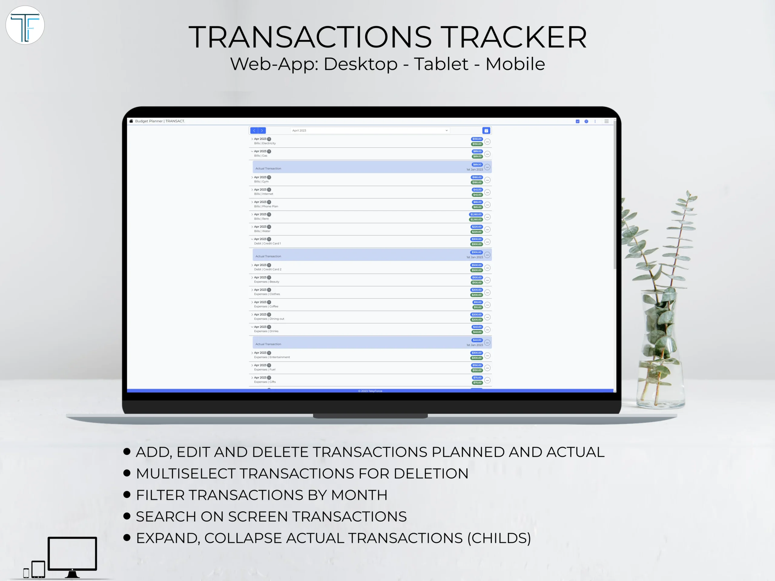 Budget Planner Light Blue - Image 4