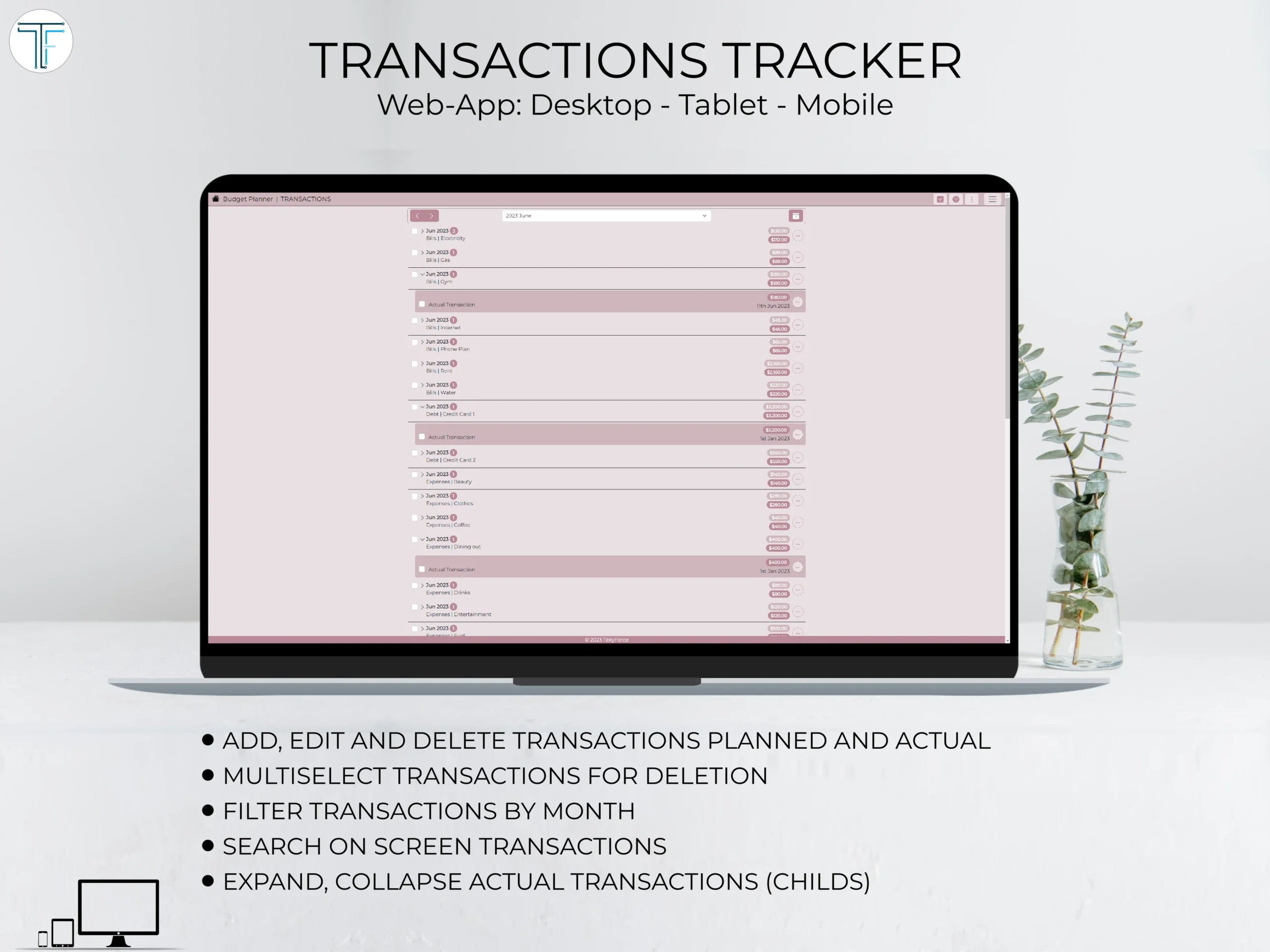 Budget Planner Pink - Image 4
