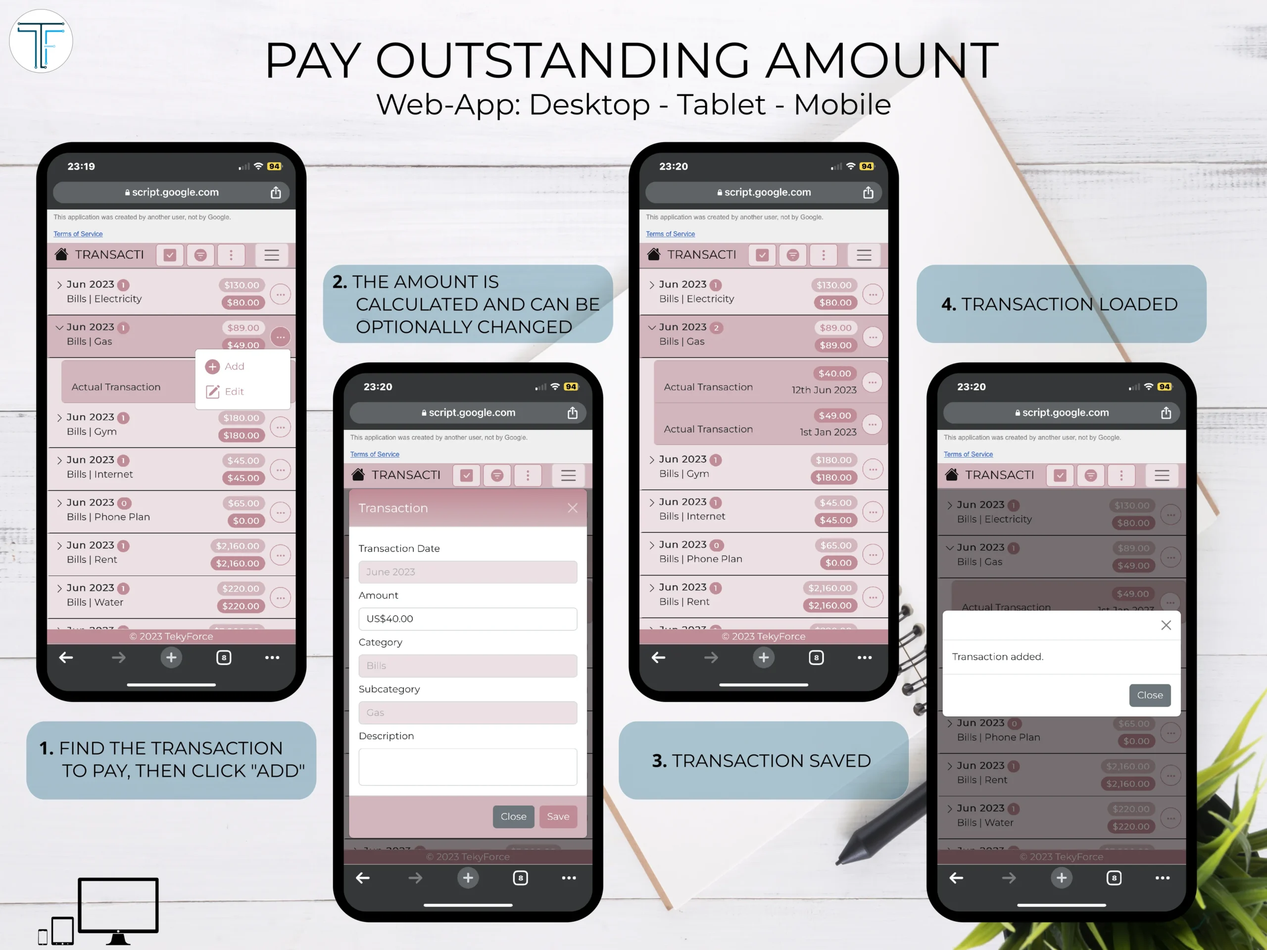 Budget Planner Pink - Image 6